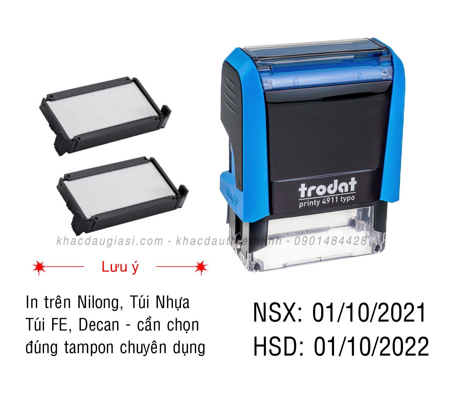 Dấu Ngày Sản Xuất Ngày - HSD Đóng Bao Bì 21 con dấu in hạn sử dụng lấy ngay