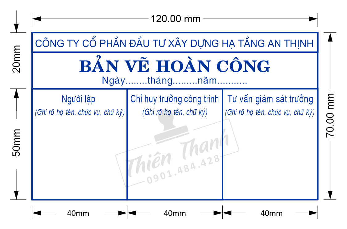 Kích thước con dấu hoàn công