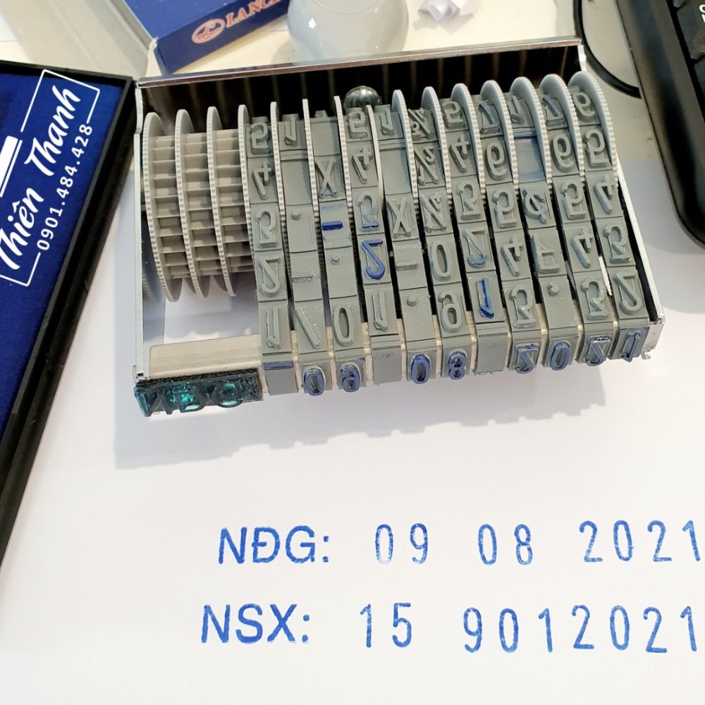 Dấu Ngày Sản Xuất Ngày - HSD Đóng Bao Bì 10 Con dấu ngày đóng gói trên mọi chất liệu dịch vụ làm con dấu giá rẻ tại TPHCM – Hà Nội giao hàng tận nơi, Xuất HD VAT 10%, Khắc Dấu Thiên Thanh Chuyên Sản Xuất Phân Phối Các Loại Con Dấu