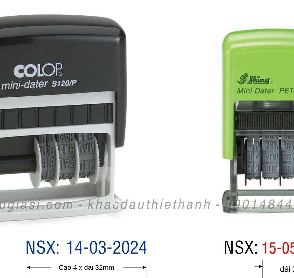 Dấu Ngày Sản Xuất Ngày - HSD Đóng Bao Bì 16 con dấu NSX, mộc đóng dấu ngày sản xuất