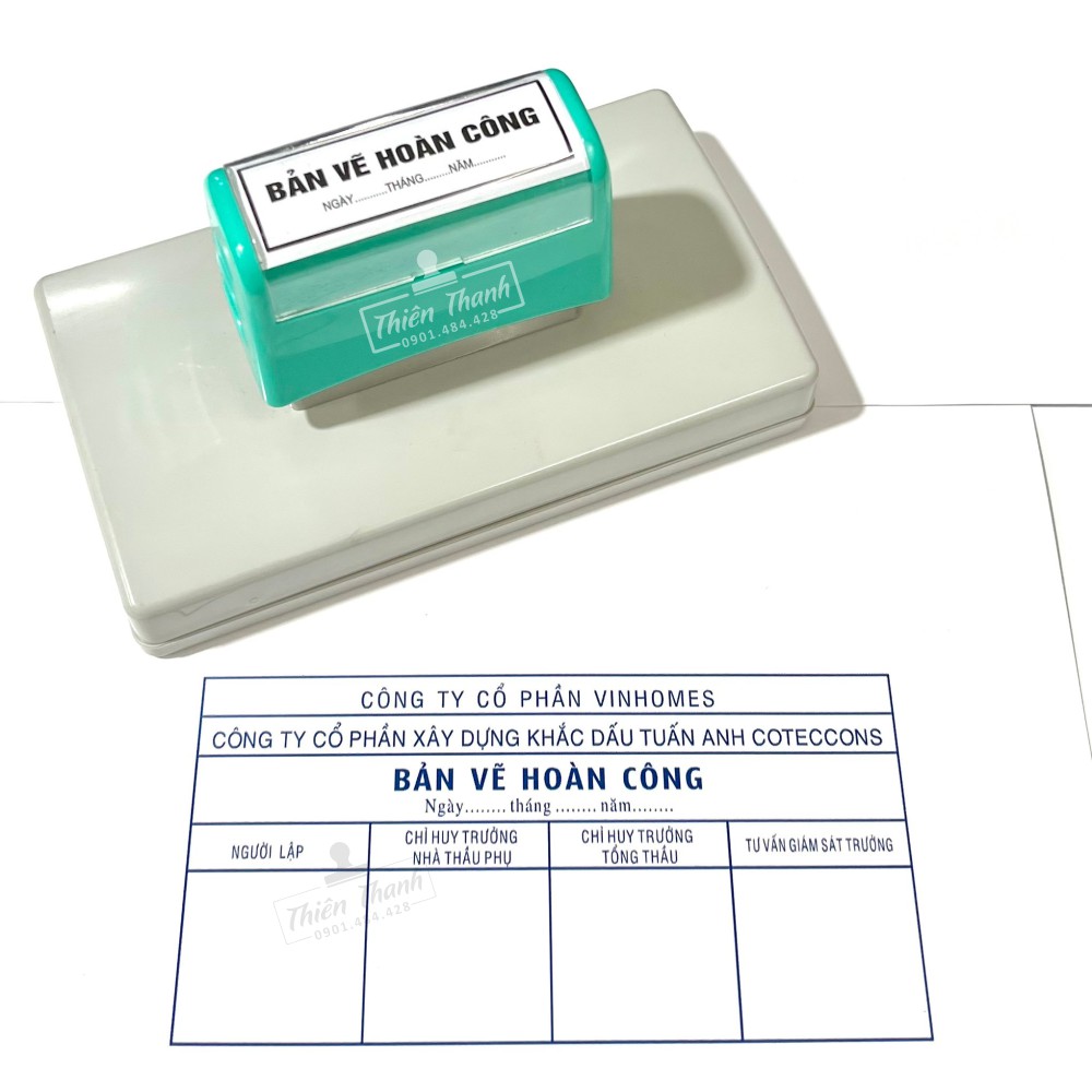 khắc dấu hoàn công liền mực