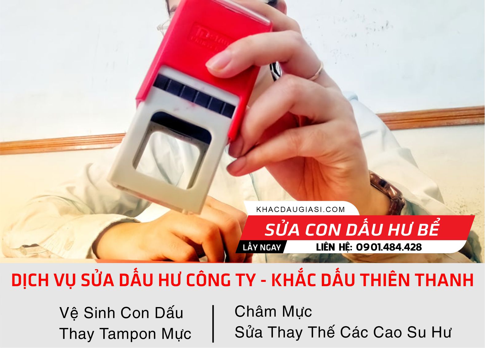 Sửa Con Dấu Công Ty Bị Hư 2 sửa con dấu hư hỏng rơi bể dấu công ty