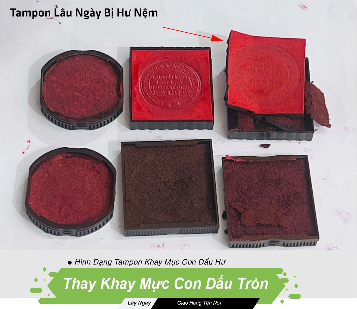 Sửa Con Dấu Công Ty Bị Hư 4 thay tampon mực con dấu công ty