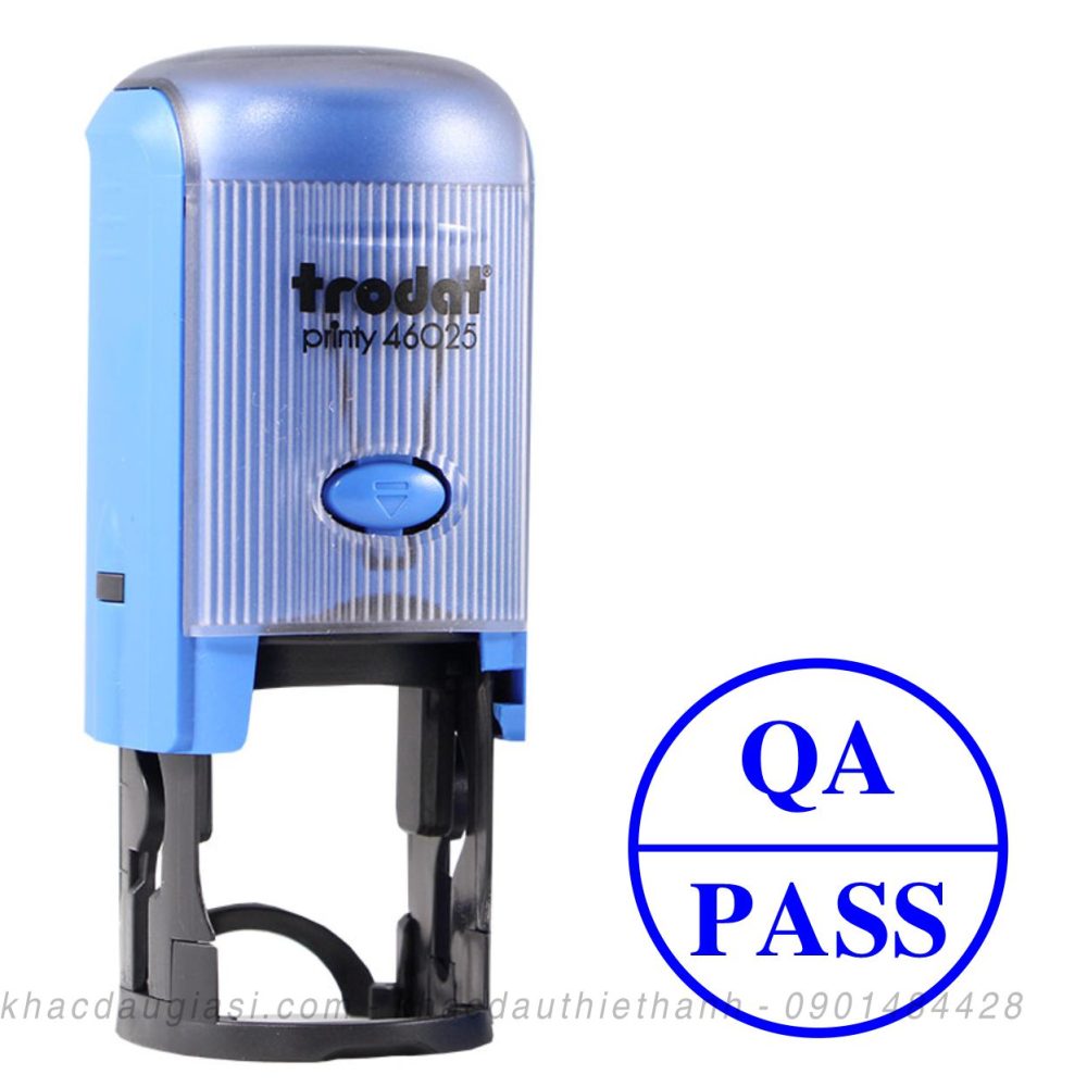 Con Dấu QC PASS 7 làm con dấu qc passed