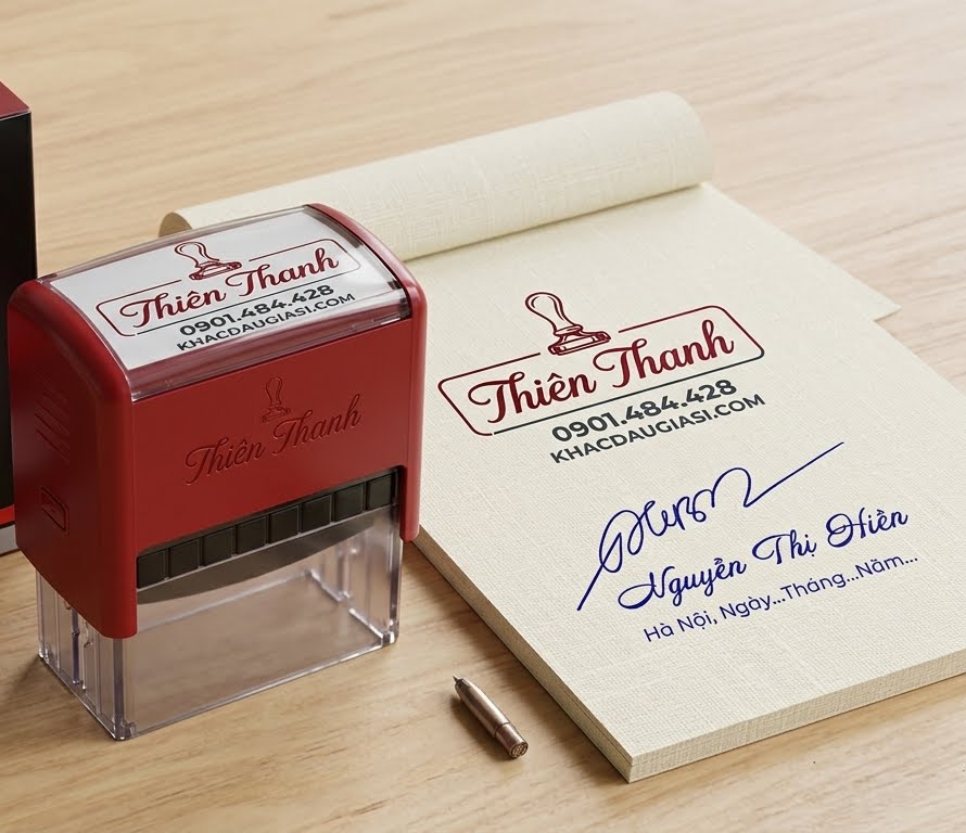 Chuyên khắc dấu chữ ký lấy liền tại TP.HCM. Đường nét sắc sảo, mô phỏng 100% chữ ký thật. Công nghệ laser hiện đại, mực đều, độ bền cao. Đặt hàng ngay! ✍️