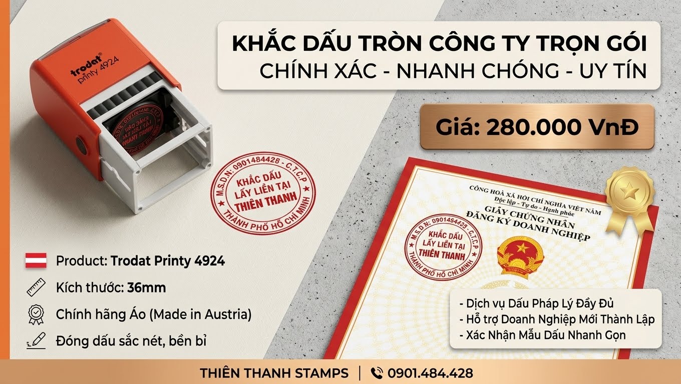 Dịch Vụ Khắc Dấu Tròn Công Ty Uy Tín Tại TP.HCM
